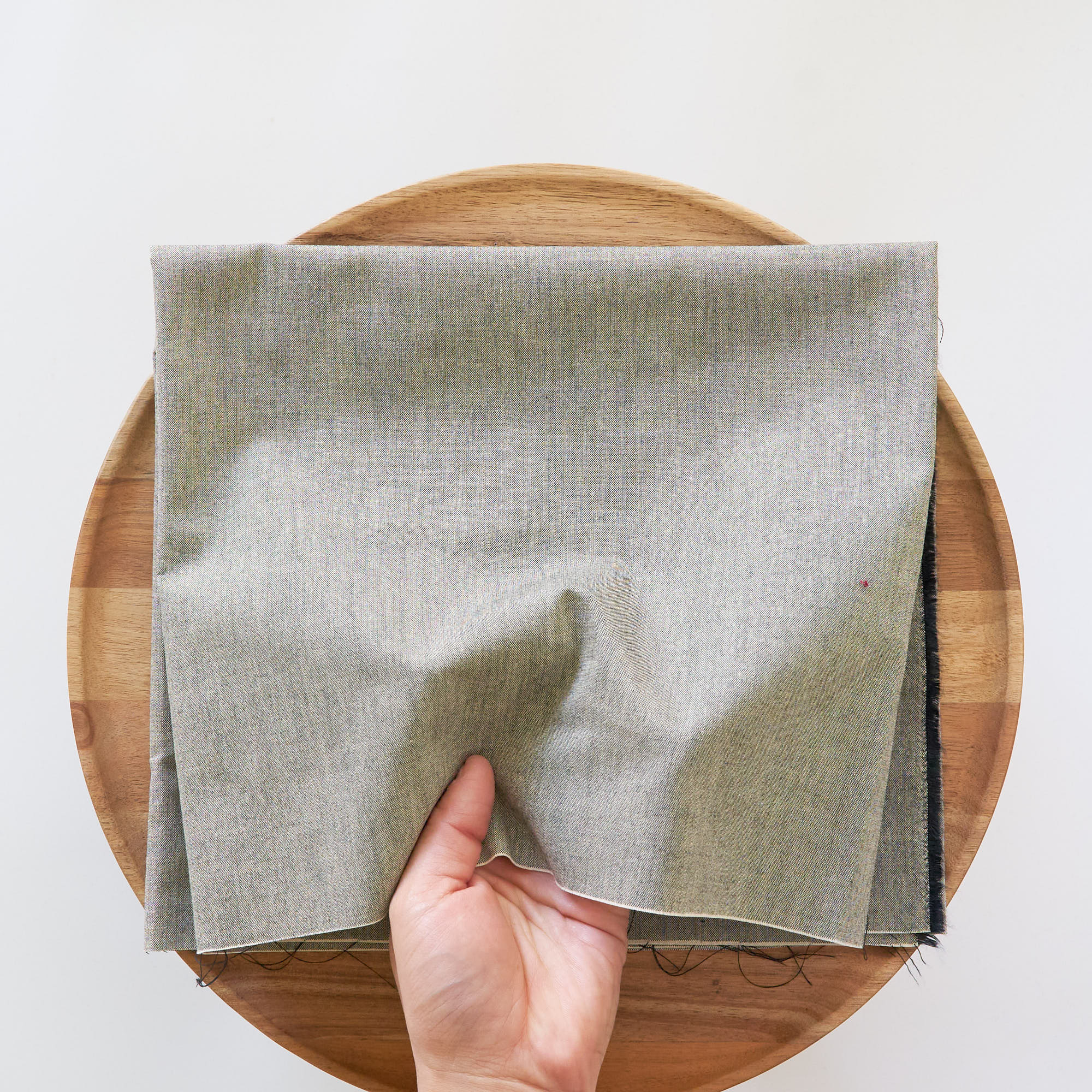 綿ポリ交織ソフトダンガリー#Fブラック