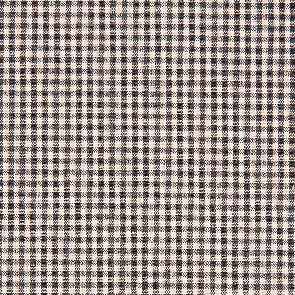 綿ポリ交織ソフトダンガリー1.5mmギンガムチェック#Fブラック