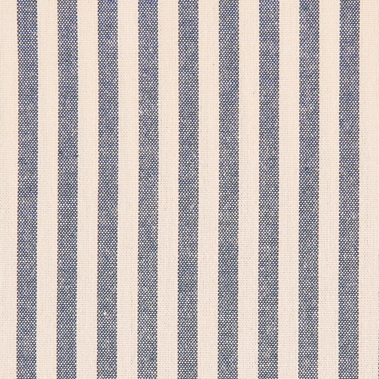 綿ポリ交織ソフトダンガリー5mmストライプ#Bネイビー