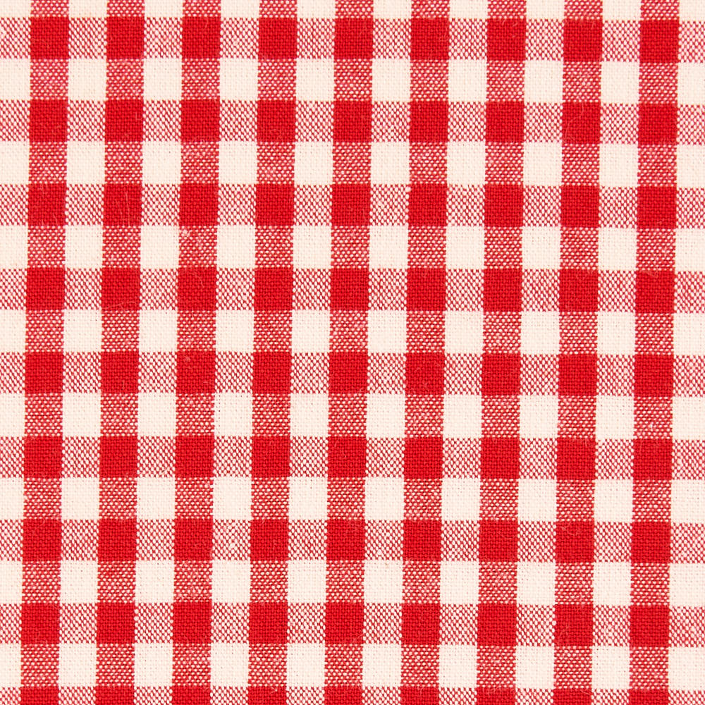 綿ポリ交織ソフトダンガリー5mmギンガムチェック#Aレッド