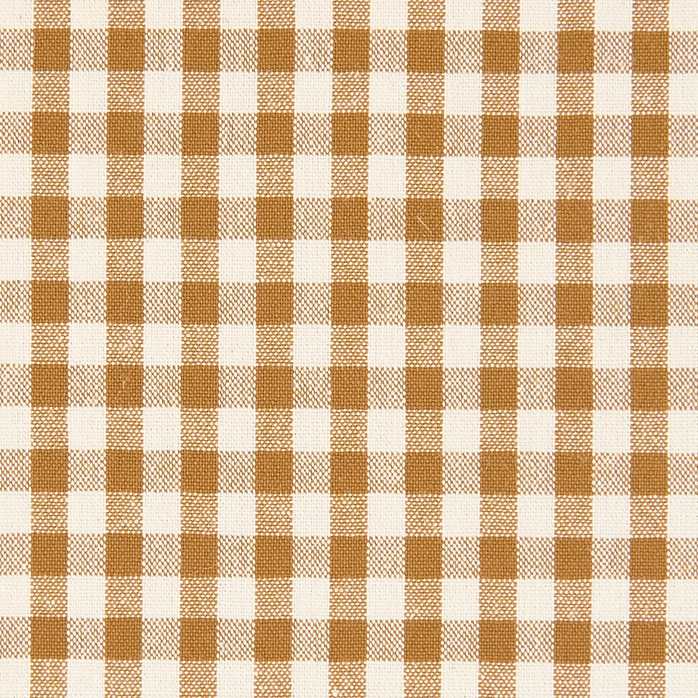 綿ポリ交織ソフトダンガリー5mmギンガムチェック#Cカフェオレ