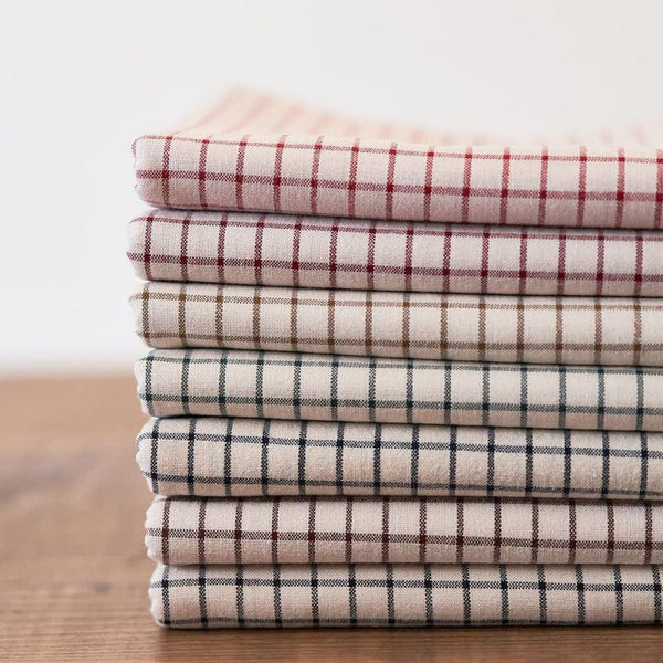 綿ポリ交織ソフトダンガリー　ウィンドウチェック