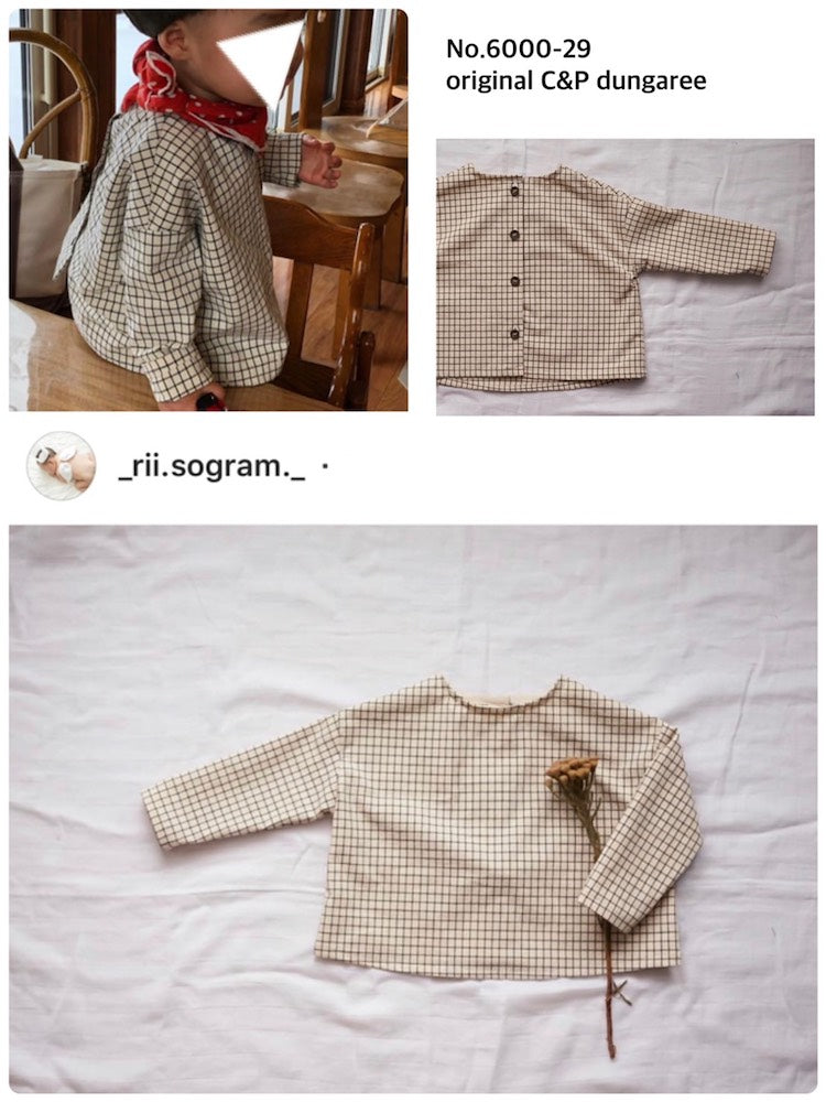 綿ポリ交織ソフトダンガリー　ウィンドウチェック