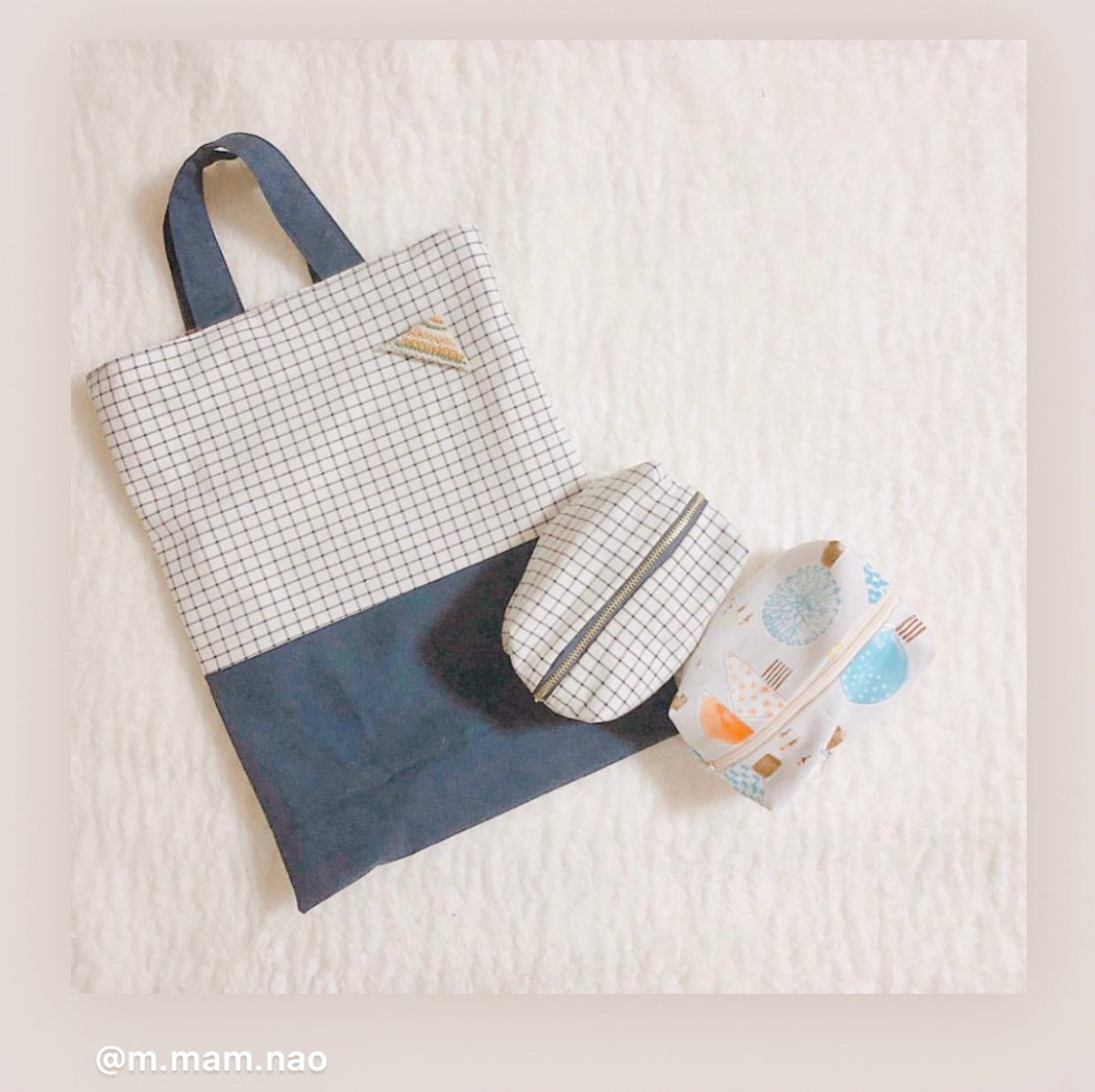 綿ポリ交織ソフトダンガリー　ウィンドウチェック