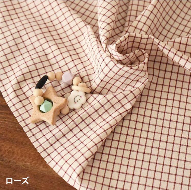 綿ポリ交織ソフトダンガリー　ウィンドウチェック