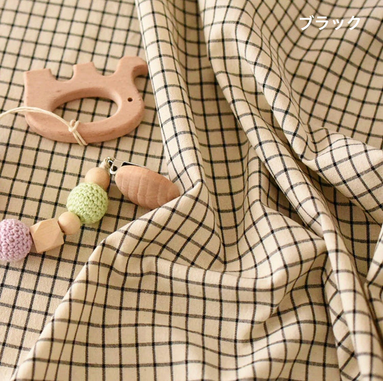 綿ポリ交織ソフトダンガリー　ウィンドウチェック