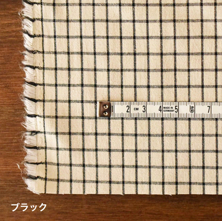 綿ポリ交織ソフトダンガリー　ウィンドウチェック