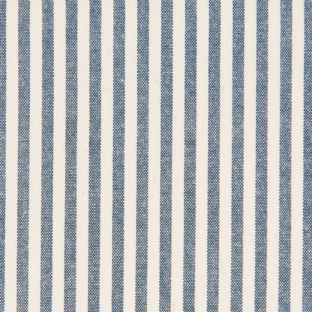 綿ポリ交織ソフトダンガリー3mmストライプ#Bネイビー