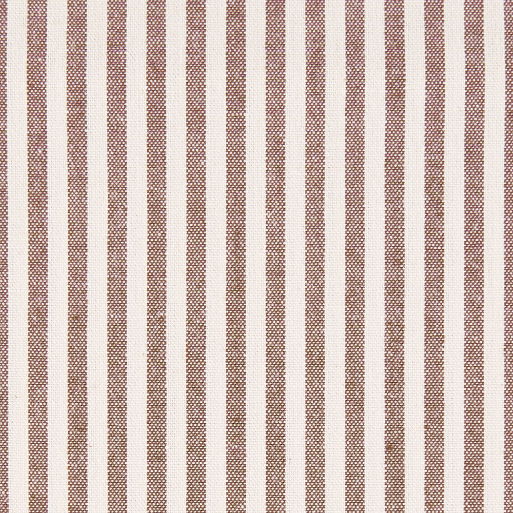 綿ポリ交織ソフトダンガリー3mmストライプ#Eブラウン