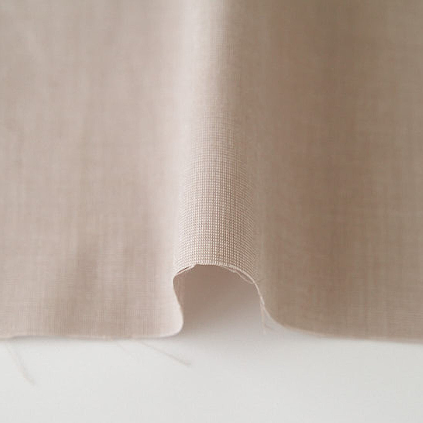 綿ポリ混紡ライトウェザー無地#Eアイボリー