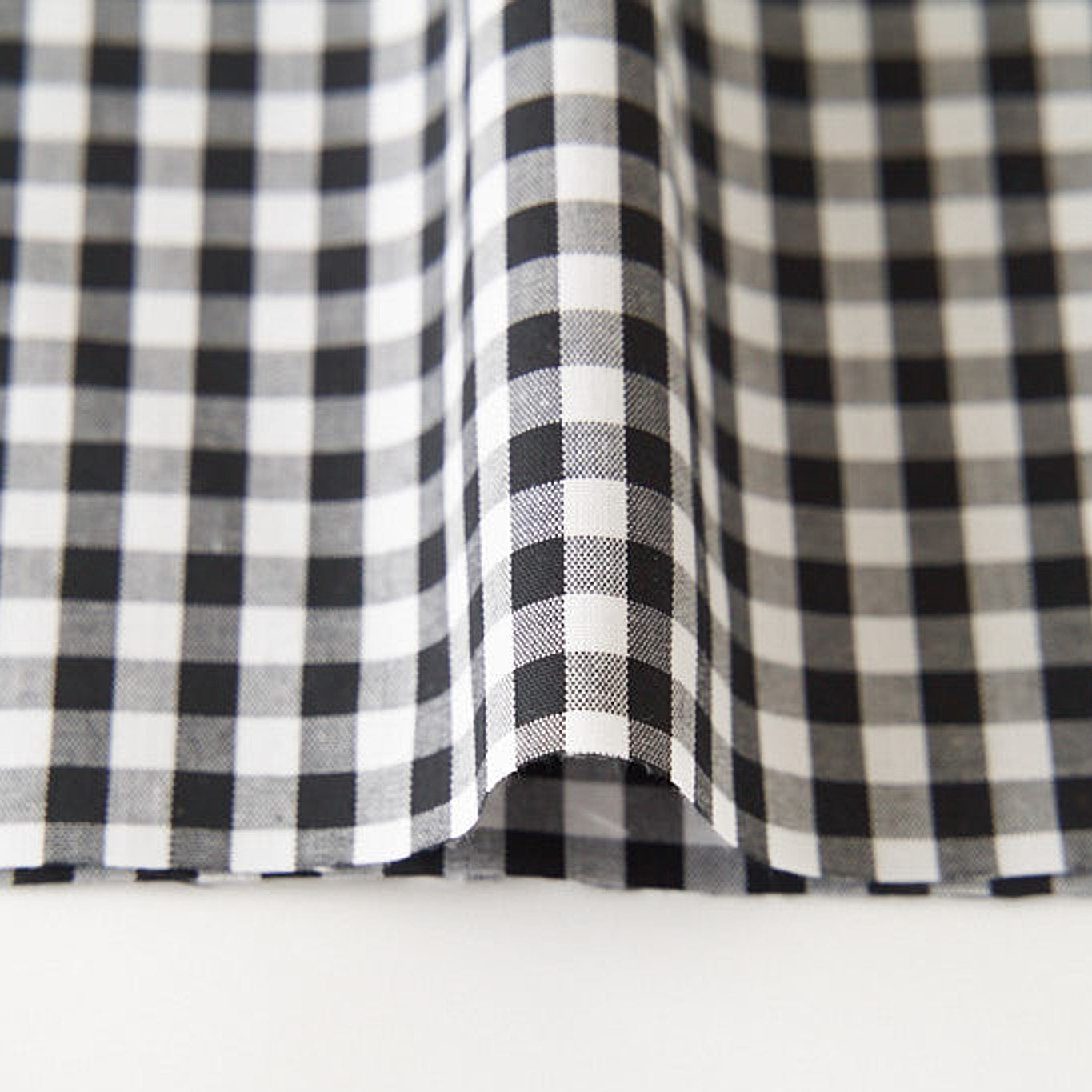 綿ポリ混紡ライトウェザー5mmギンガムチェック#Gブラック