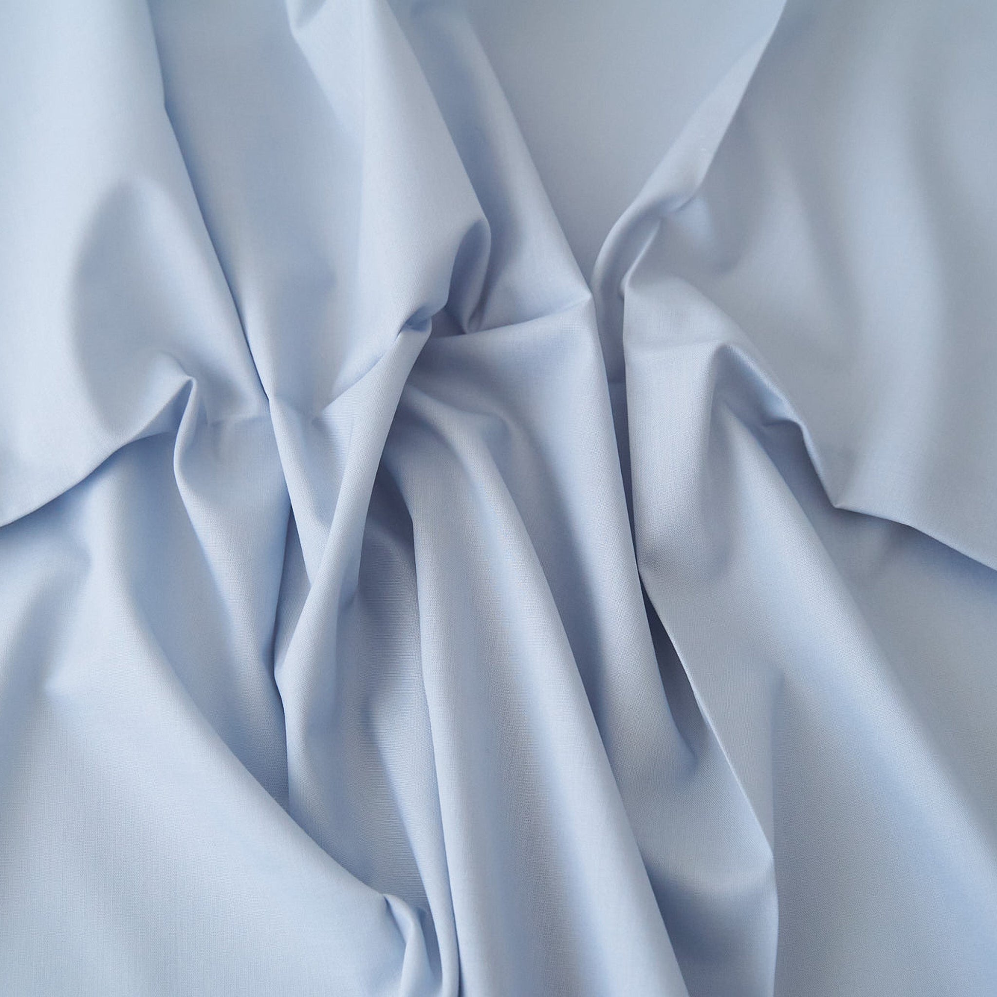 綿ポリ混紡ハーフダンガリー無地#112 アイスブルー