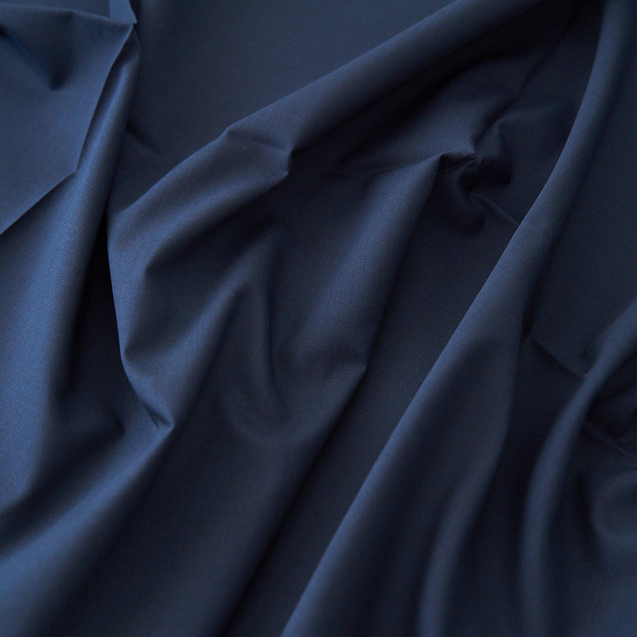 綿ポリ混紡ハーフダンガリー無地#205 濃ネイビー