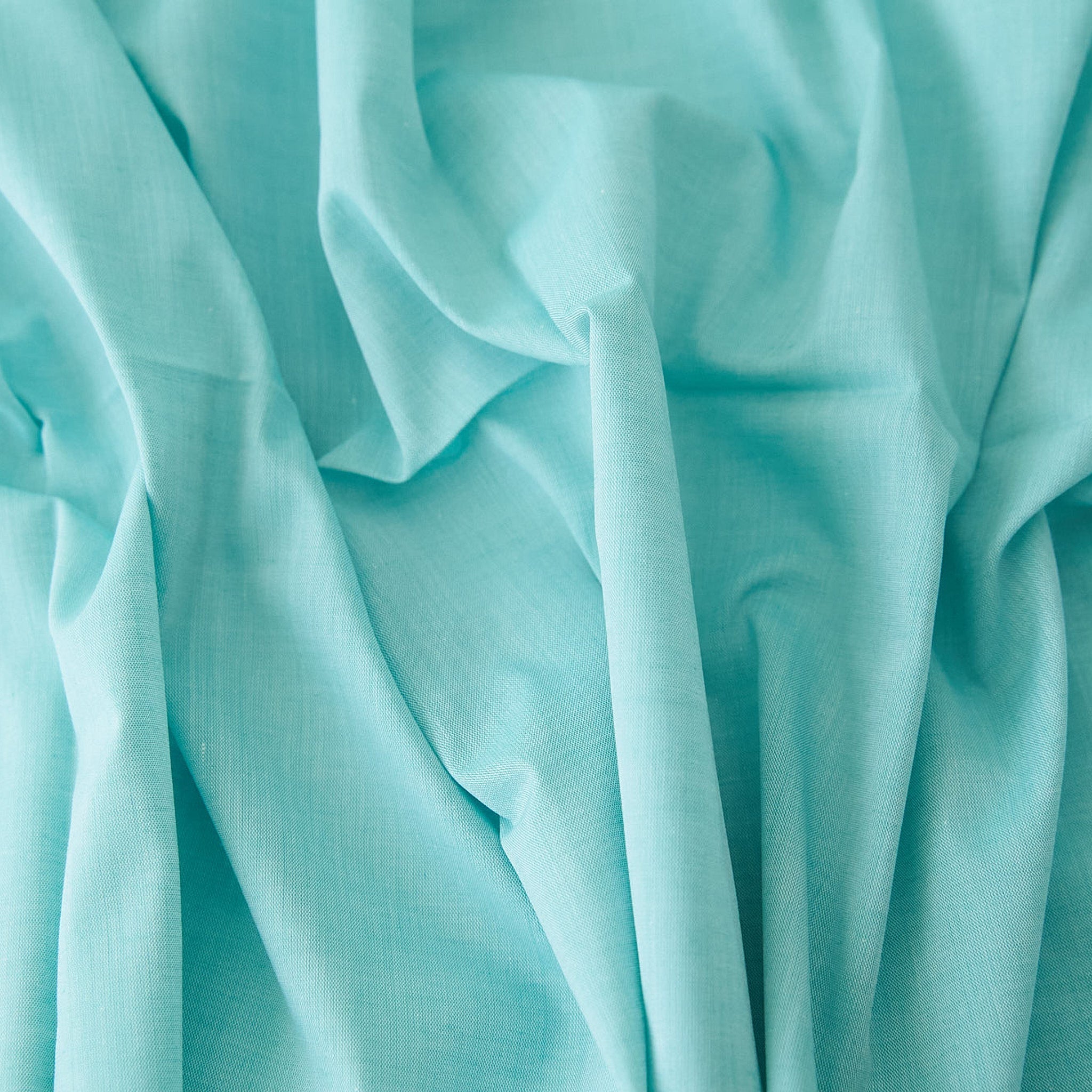 綿ポリ混紡ハーフダンガリー無地#D ミント