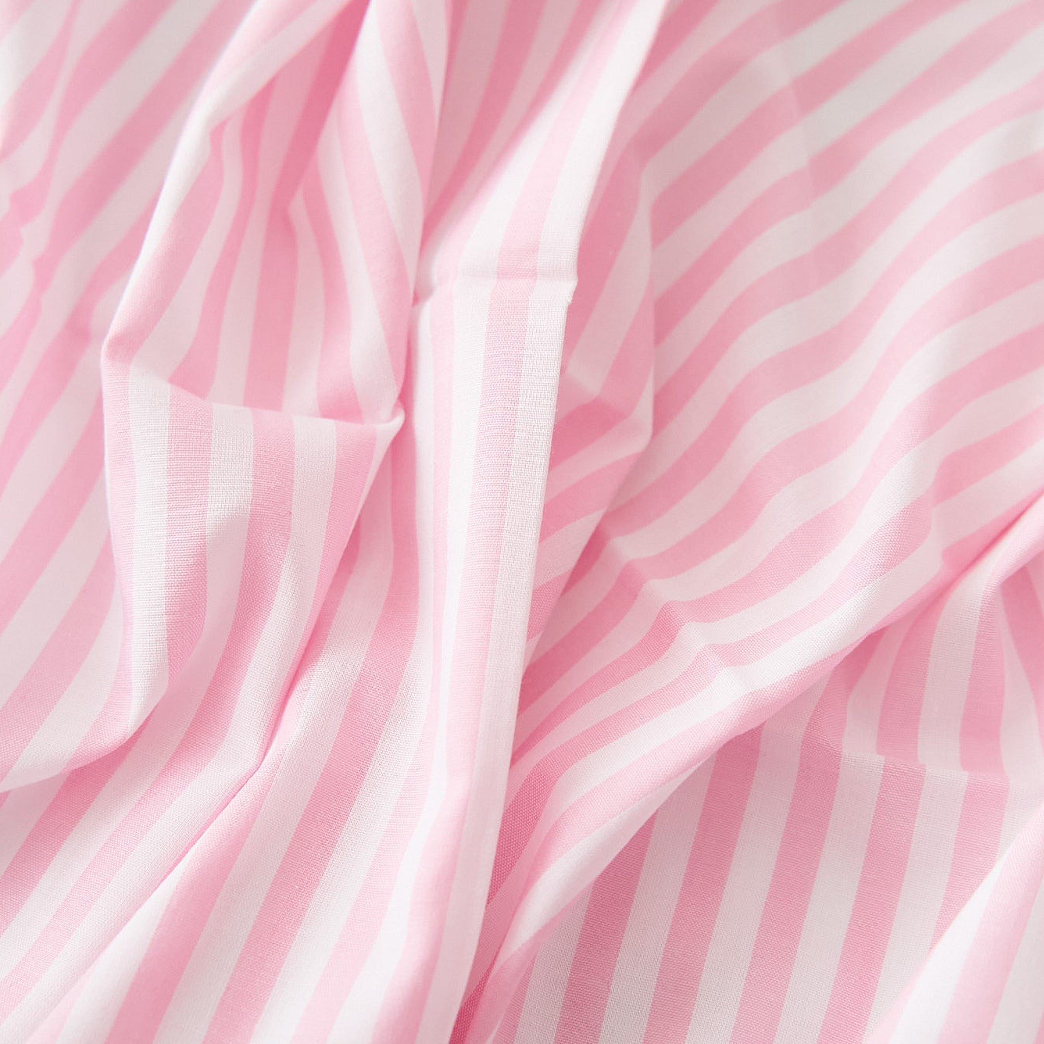 綿ポリ混紡ハーフダンガリー6mmストライプ#A ピンク