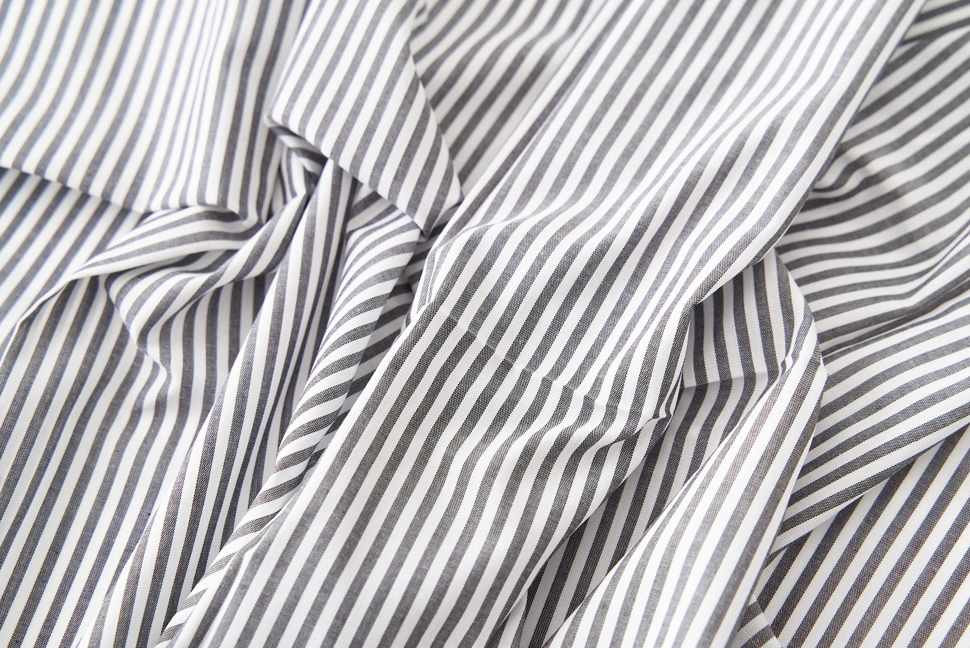 綿ポリ ハーフダンガリー ストライプ