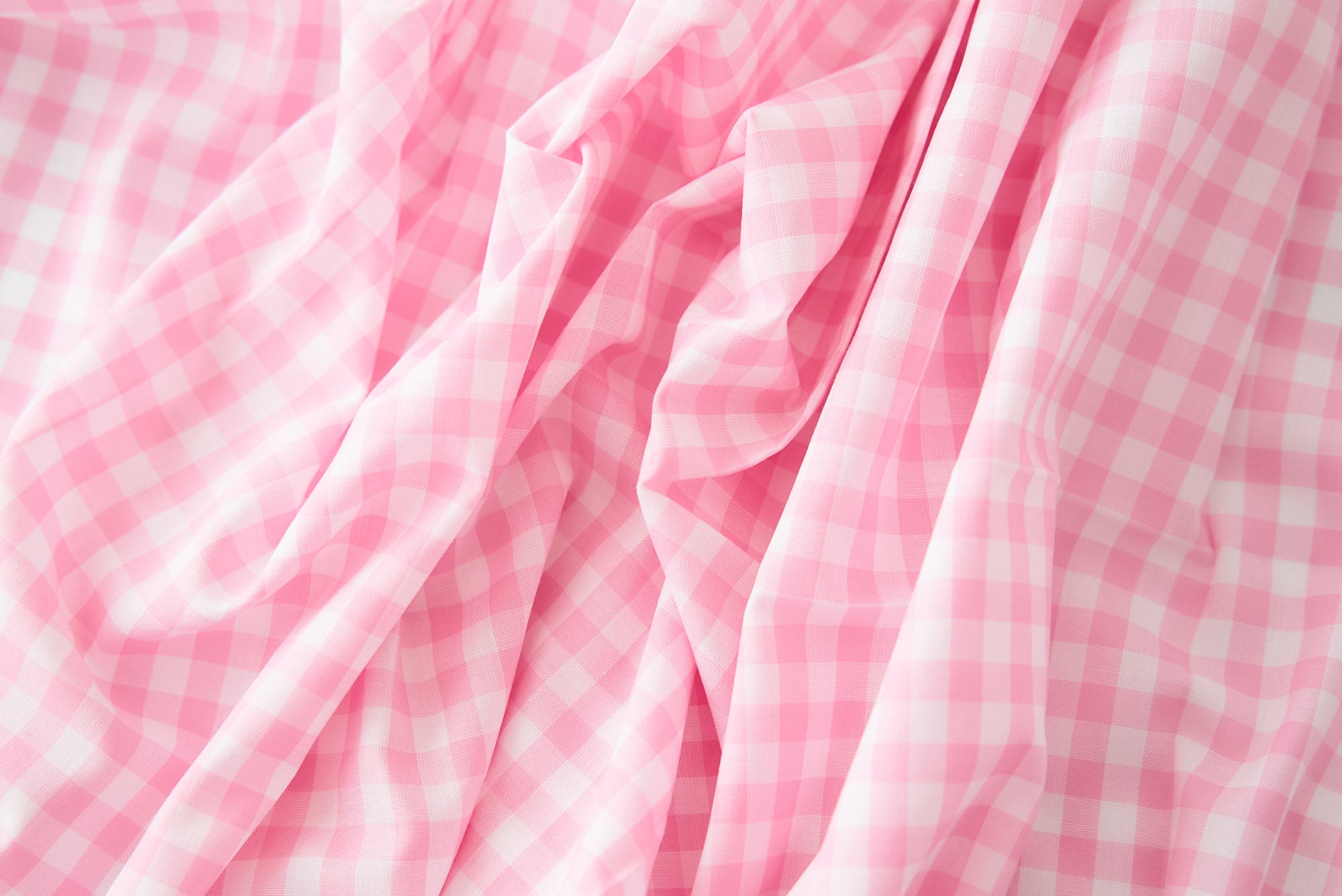 綿ポリ ハーフダンガリー ギンガムチェック