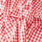 綿ポリ混紡ハーフダンガリー6mmギンガム#E レッド