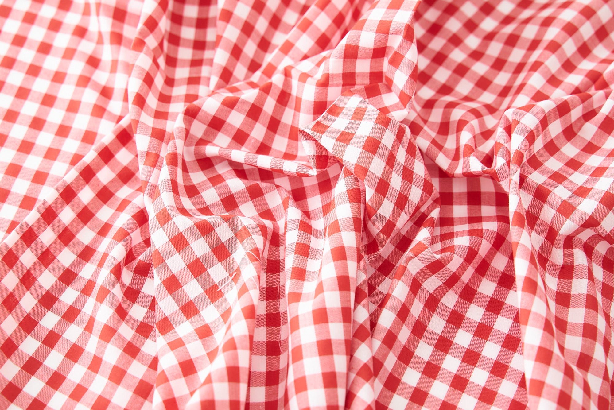 綿ポリ ハーフダンガリー ギンガムチェック