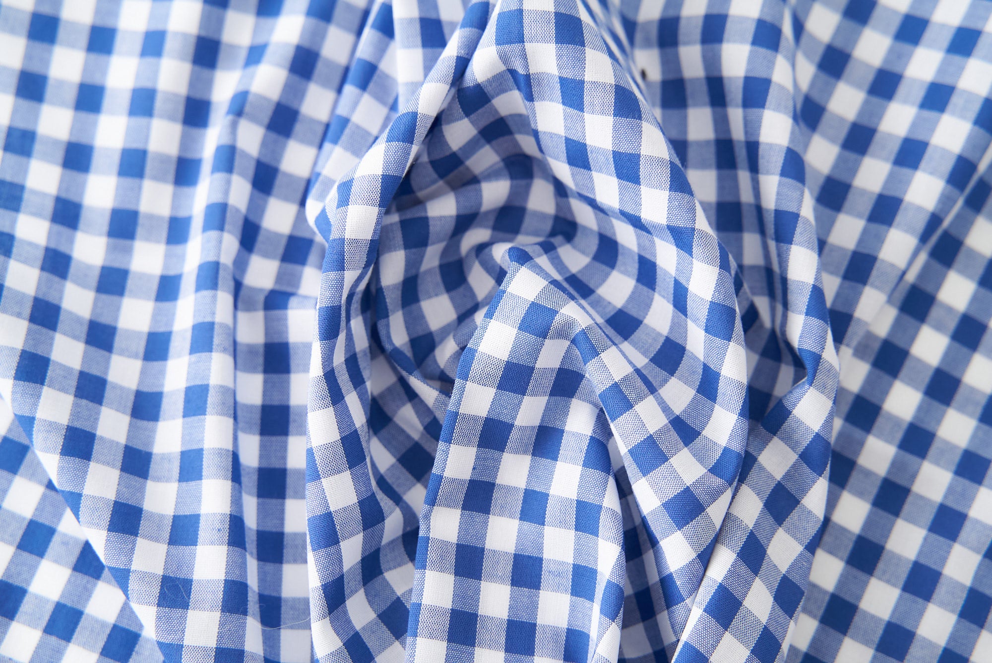 綿ポリ ハーフダンガリー ギンガムチェック