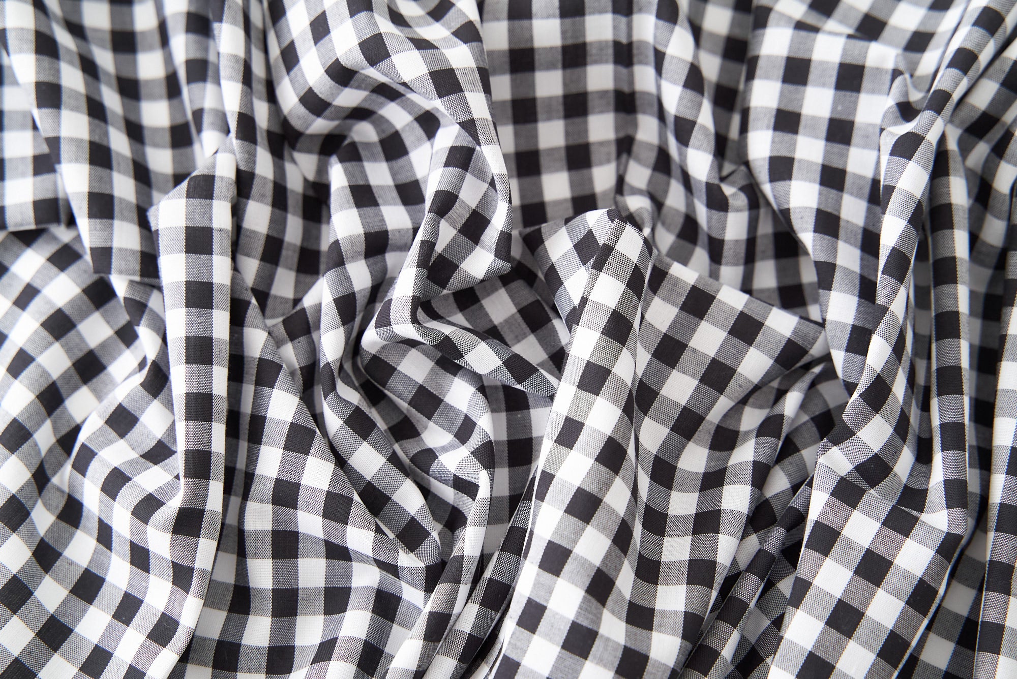 綿ポリ ハーフダンガリー ギンガムチェック