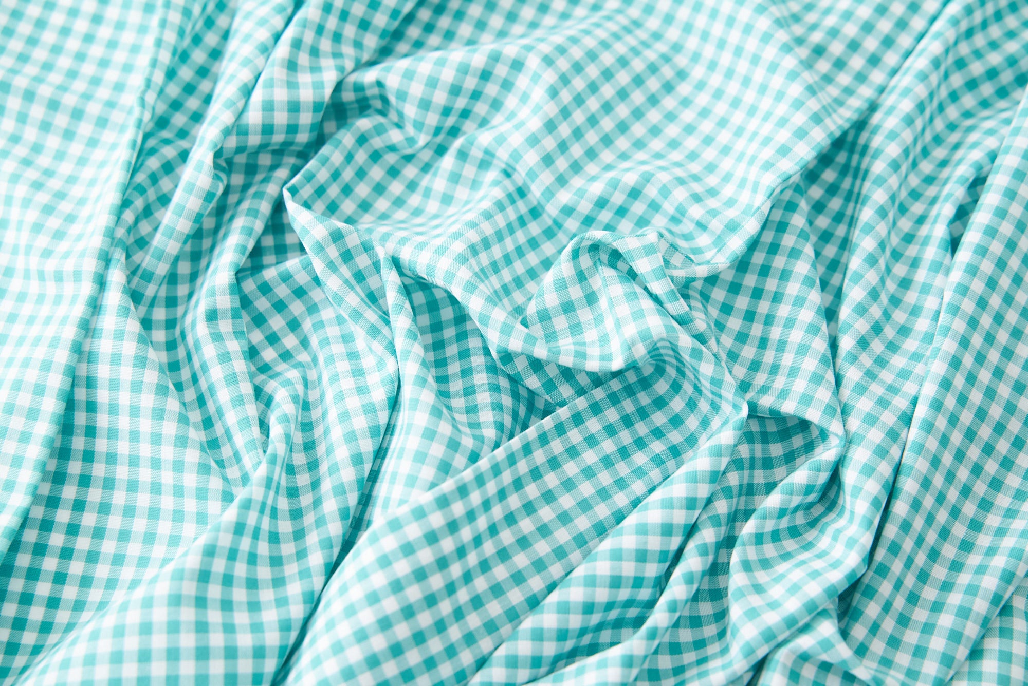 綿ポリ ハーフダンガリー ギンガムチェック