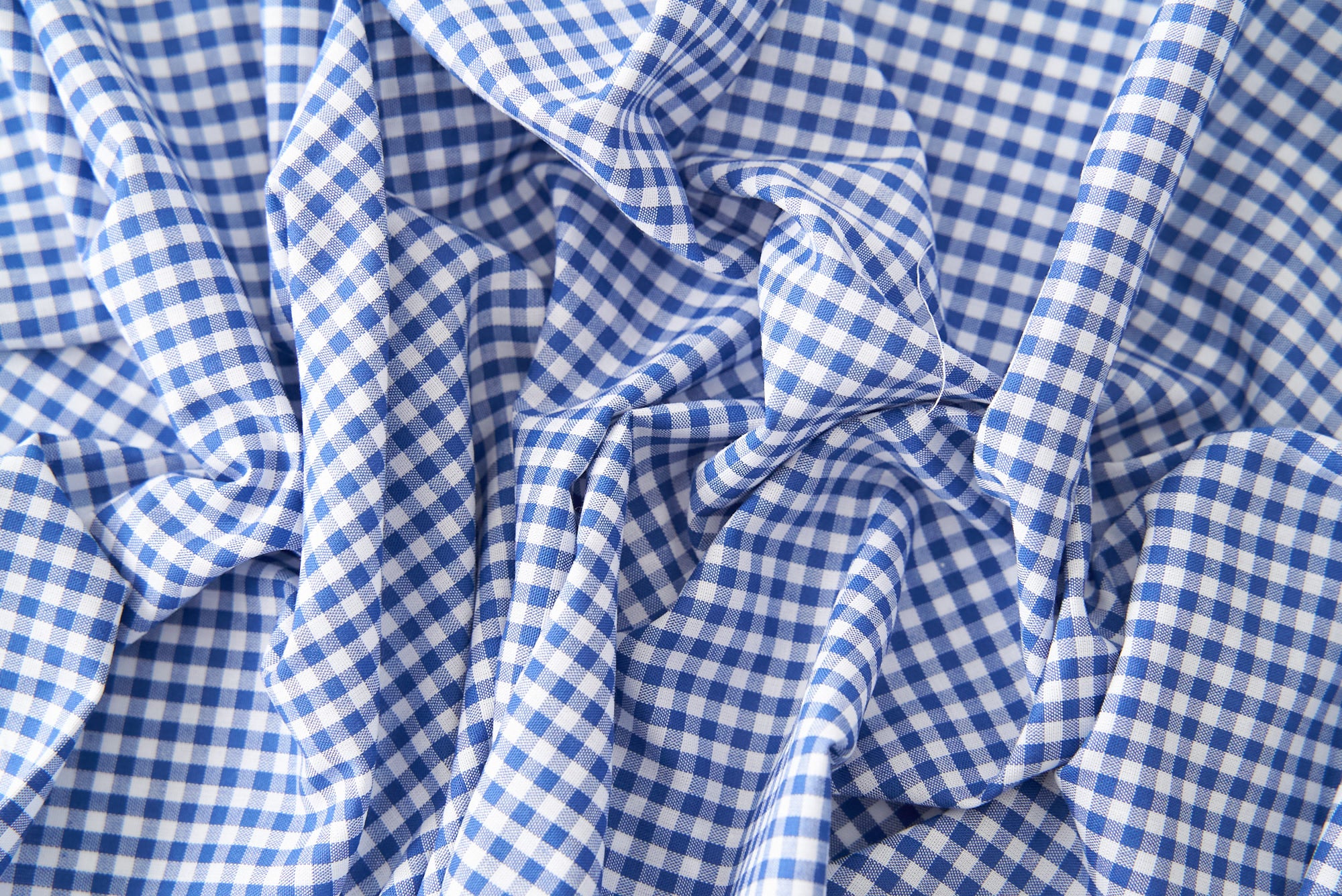 綿ポリ ハーフダンガリー ギンガムチェック