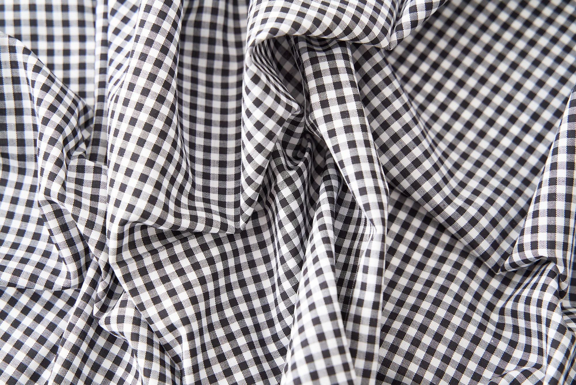 綿ポリ ハーフダンガリー ギンガムチェック