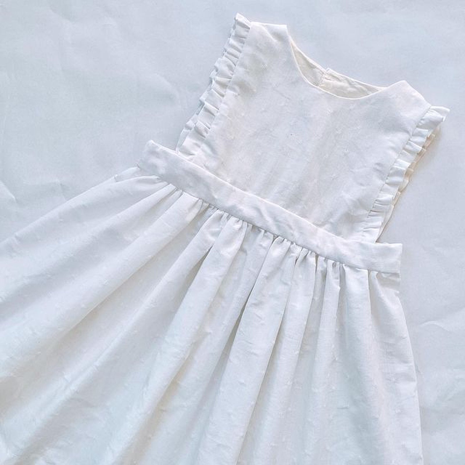 綿ポリソフトダンガリー織ドット#101 オフ白