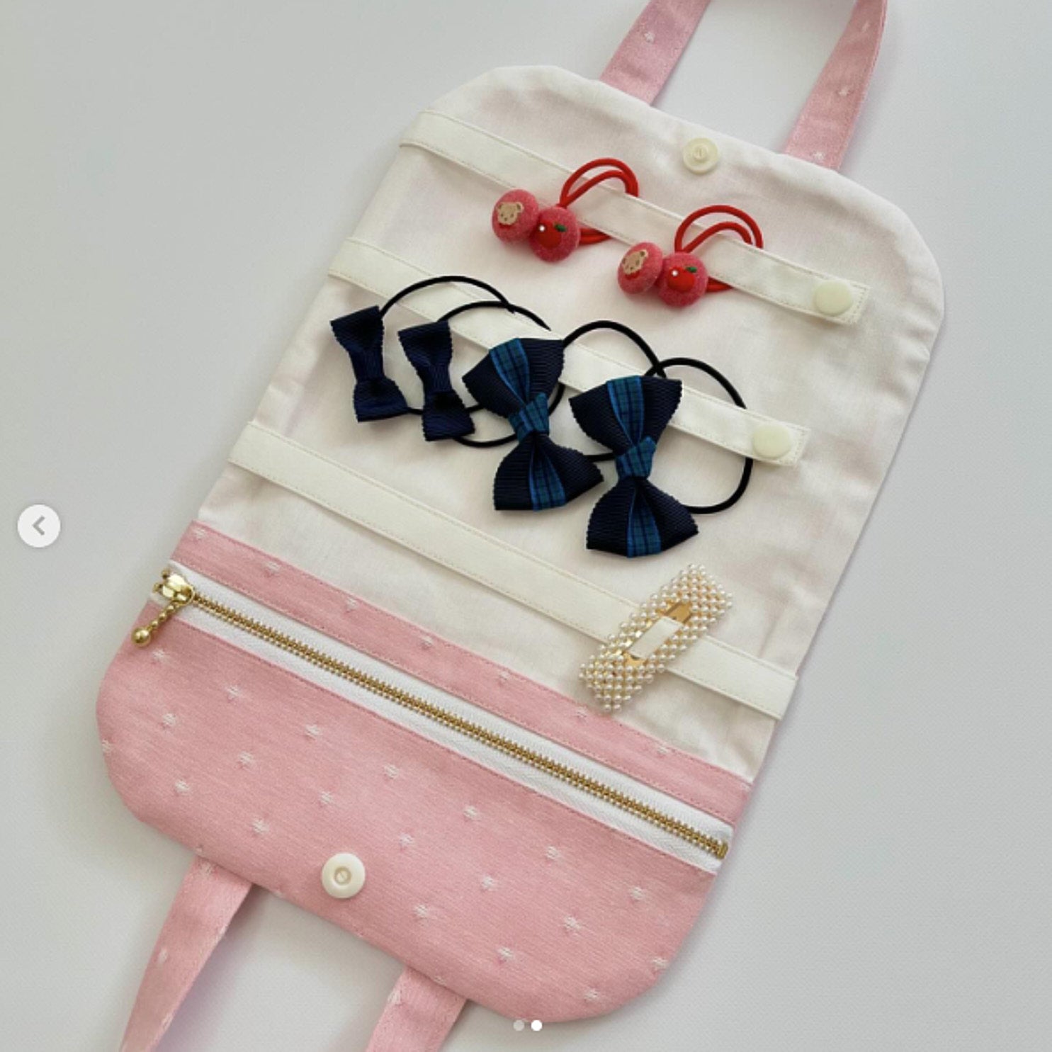 綿ポリソフトダンガリー織ドット#102 サーモンピンク