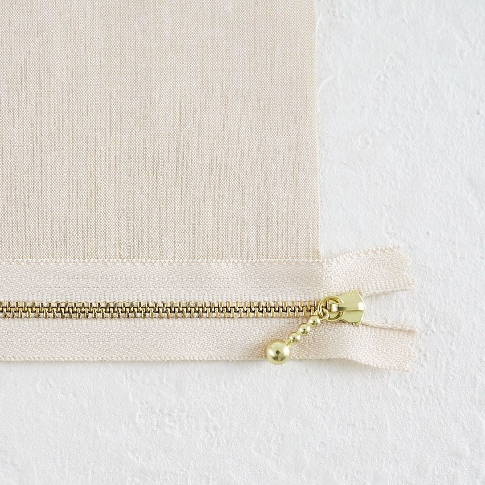 長さが選べる！玉付きファスナー ゴールド 12cm/20cm 全41色
