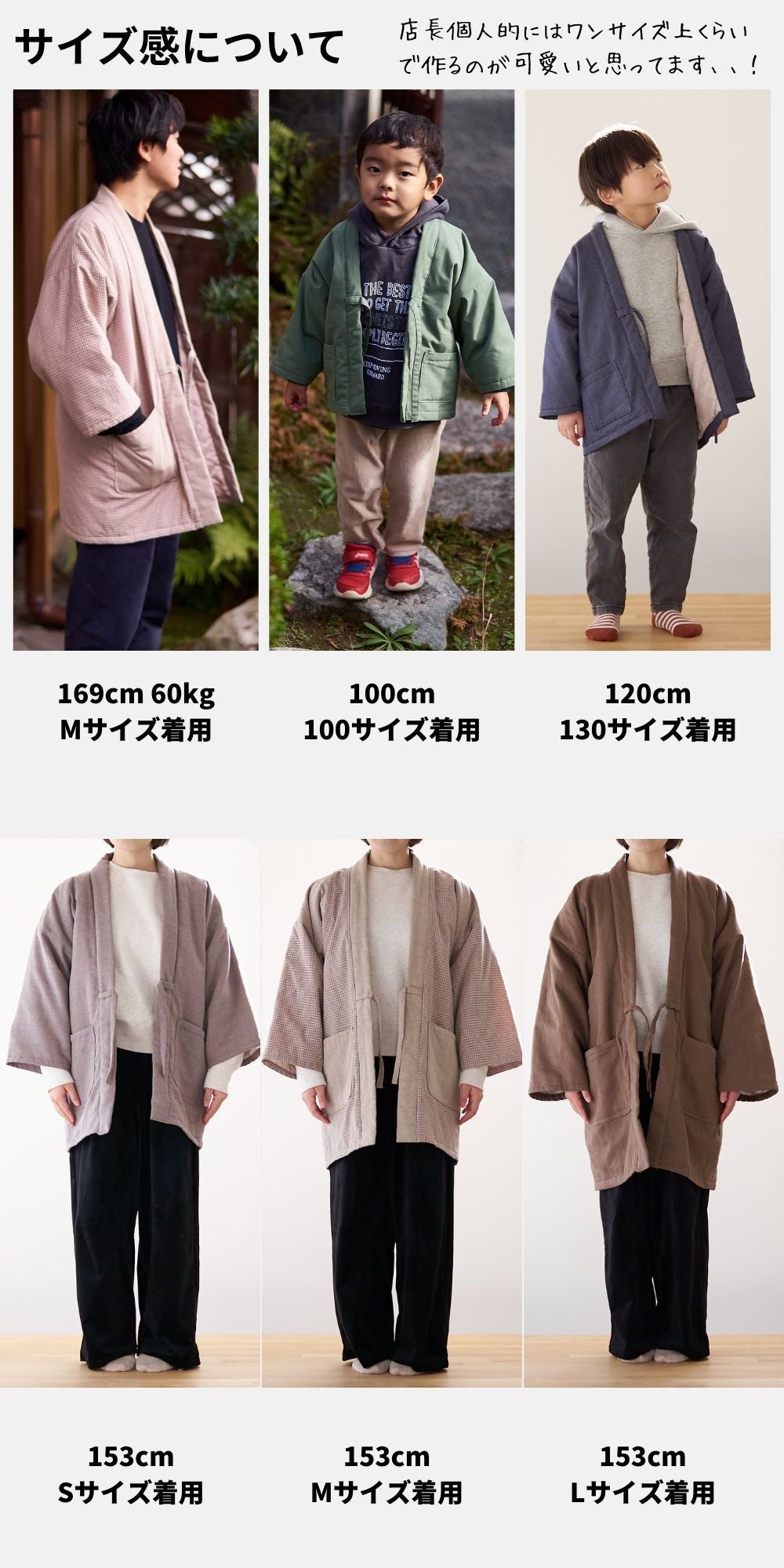 綿ポリダンガリー 半纏キット