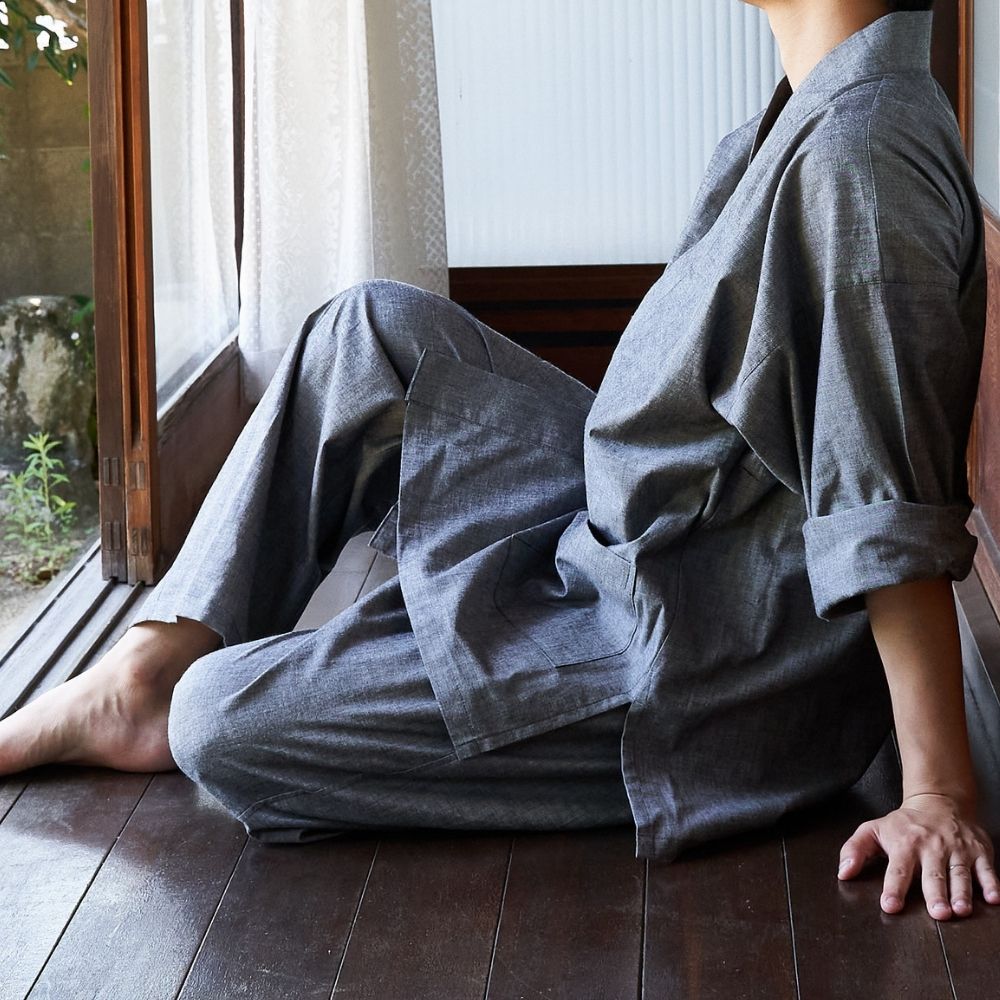 【縫い代付き】8-002 洋裁で作れる作務衣と甚平の型紙 大人用 子供用 ワンサイズ型紙 別紙A4仕様書【商用可能】