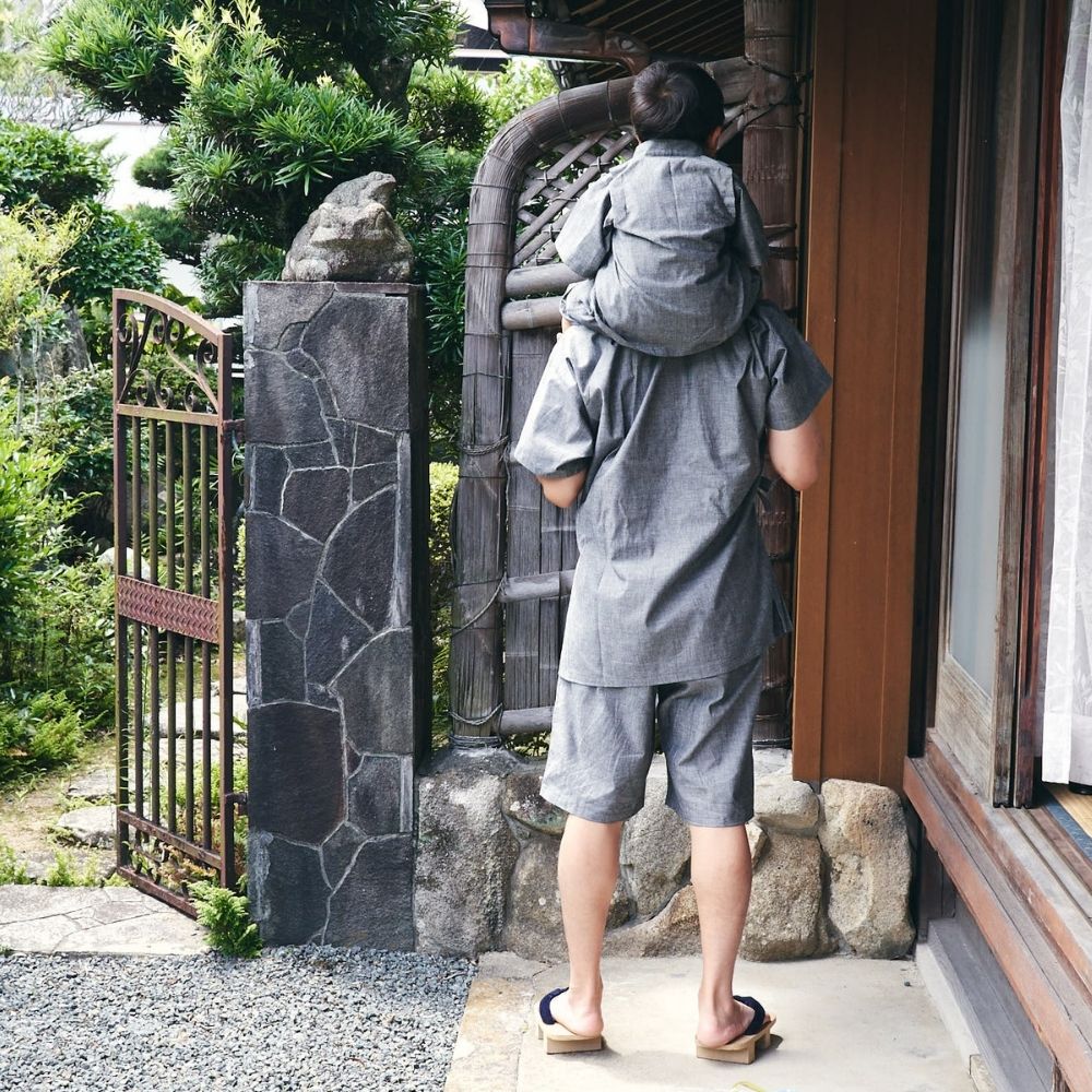 【縫い代付き】8-002 洋裁で作れる作務衣と甚平の型紙 大人用 子供用 ワンサイズ型紙 別紙A4仕様書【商用可能】