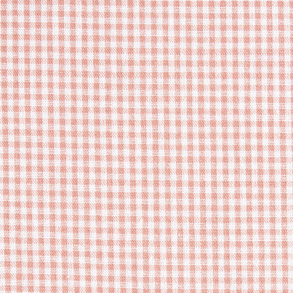 綿ポリ交織ソフトダンガリー1.5mmギンガムチェック#Aサーモンピンク