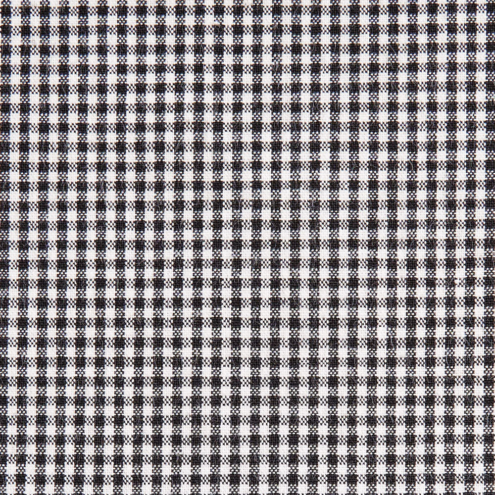 綿ポリ交織ソフトダンガリー1.5mmギンガムチェック#ブラック