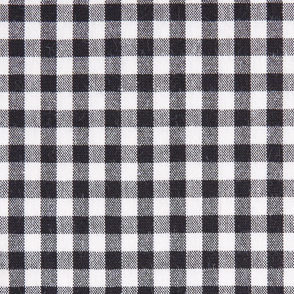 綿ポリ交織ソフトダンガリー5mmギンガムチェック#ブラック