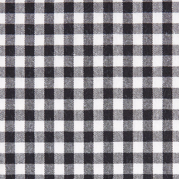 綿ポリ交織ソフトダンガリー5mmギンガムチェック#ブラック