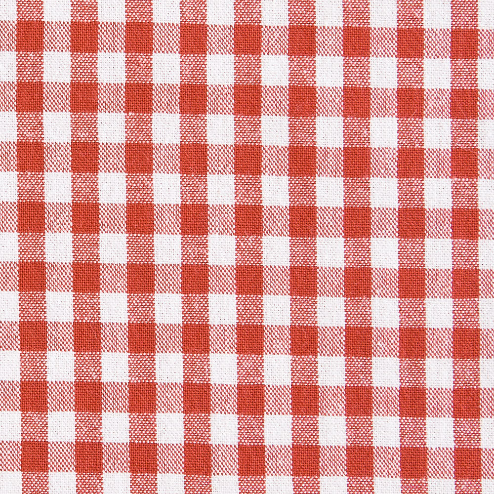 綿ポリ交織ソフトダンガリー5mmギンガムチェック#レッド