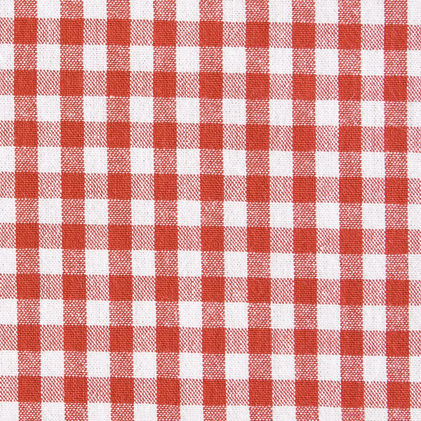 綿ポリ交織ソフトダンガリー5mmギンガムチェック#レッド