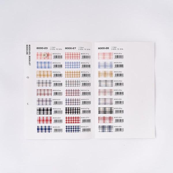 品番8000-23-27-28 全色揃ったサンプル帳