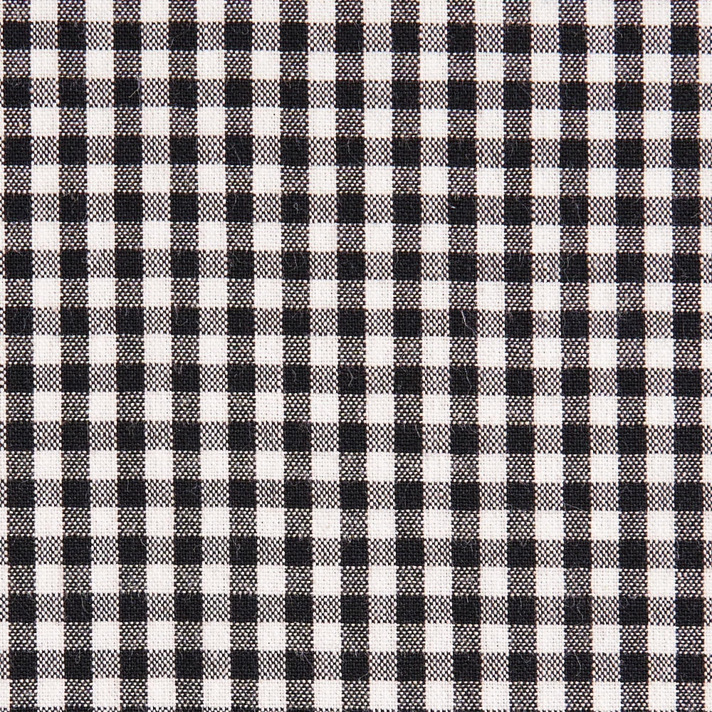 綿ポリ交織ソフトダンガリー3mmギンガムチェック#ブラック