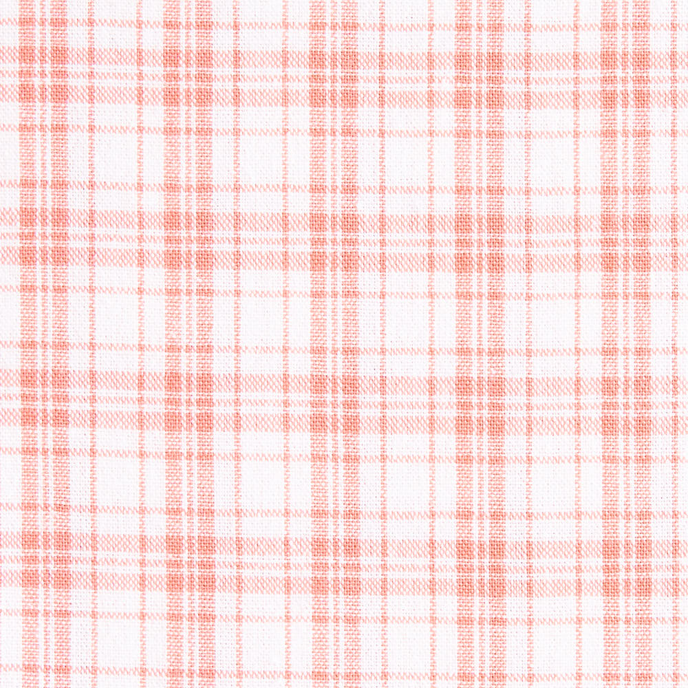 綿ポリ交織ソフトダンガリーNo.28チェック#Aサーモンピンク