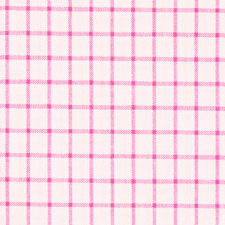 綿ポリ交織ソフトダンガリー#29ウィンドウチェック#122 コスモスピンク