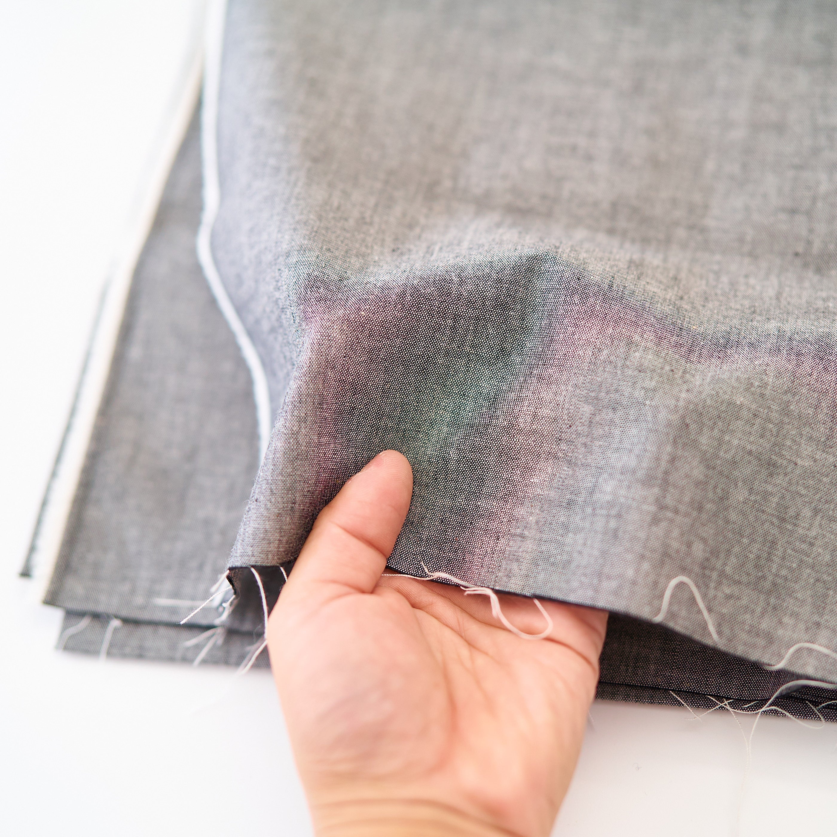 コットンダンガリー無地#Fダークグレー