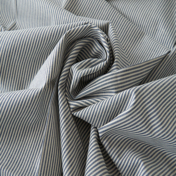 コットンダンガリー1.5mmストライプ#Bネイビー