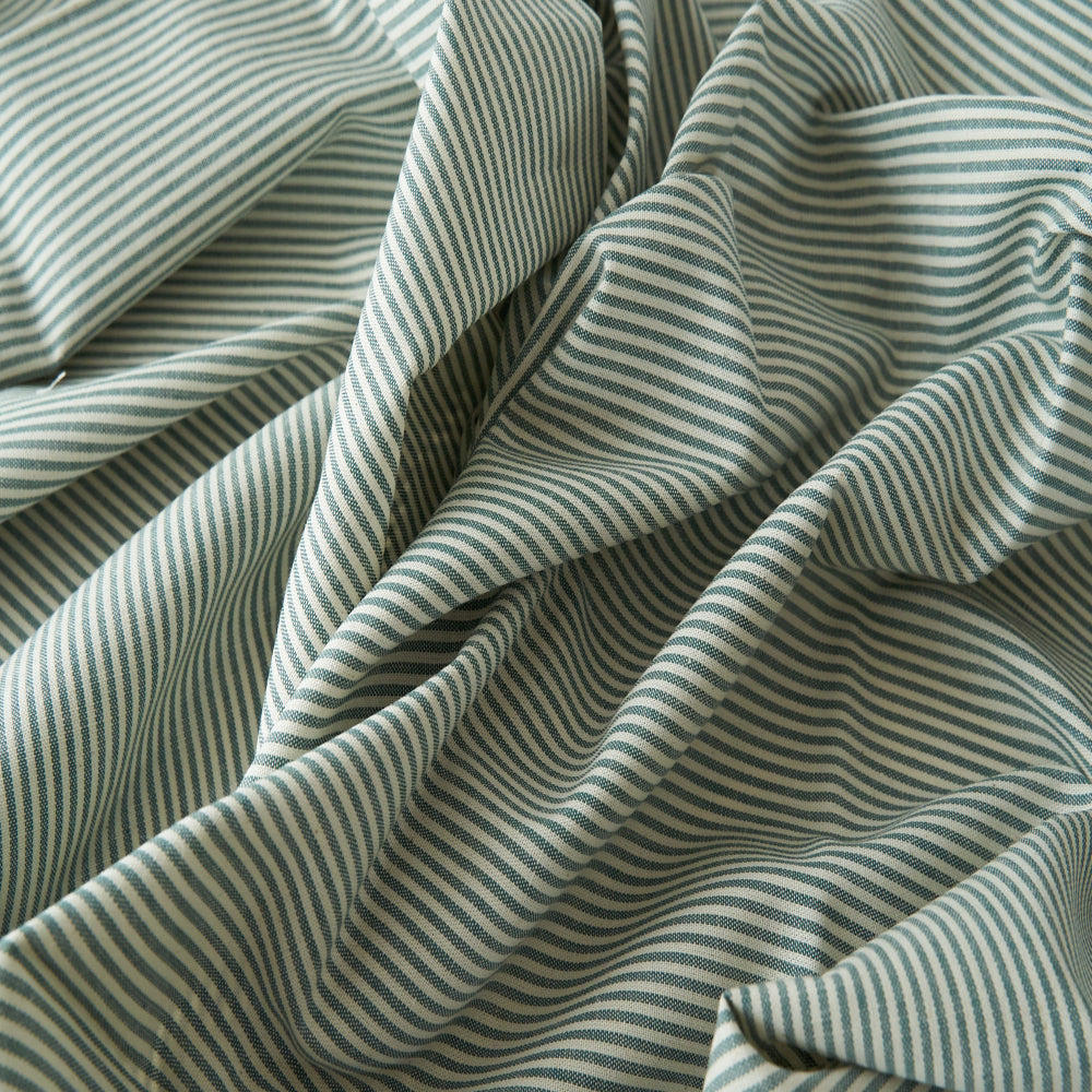 コットンダンガリー1.5mmストライプ#Dグリーン