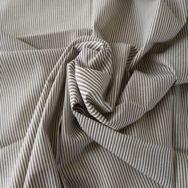 コットンダンガリー1.5mmストライプ#Eモカ