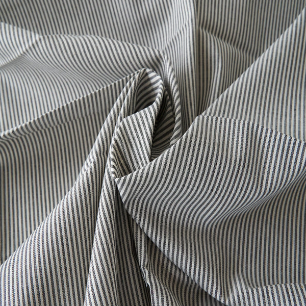 コットンダンガリー1.5mmストライプ#Fダークグレー