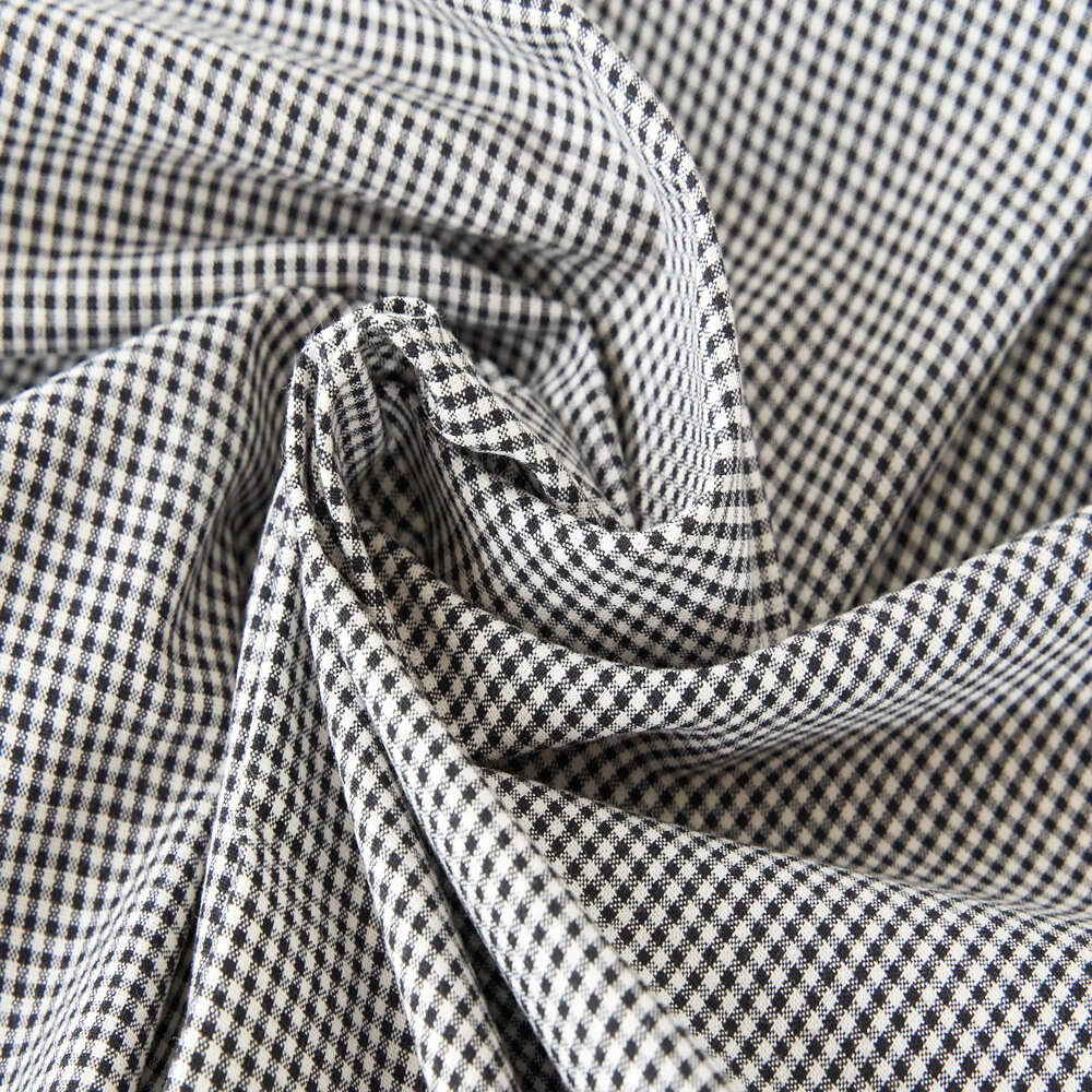 コットンダンガリー1.5mmギンガムチェック#Fダークグレー